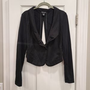 🖤 Chic Wet Seal Black Blazer Cutout Back One-Button Size L